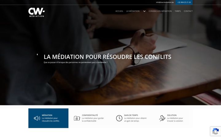Snímek obrazovky cw-mediation.be