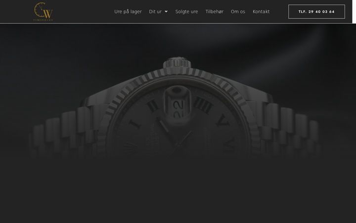 Screenshot of cw-timepieces.dk
