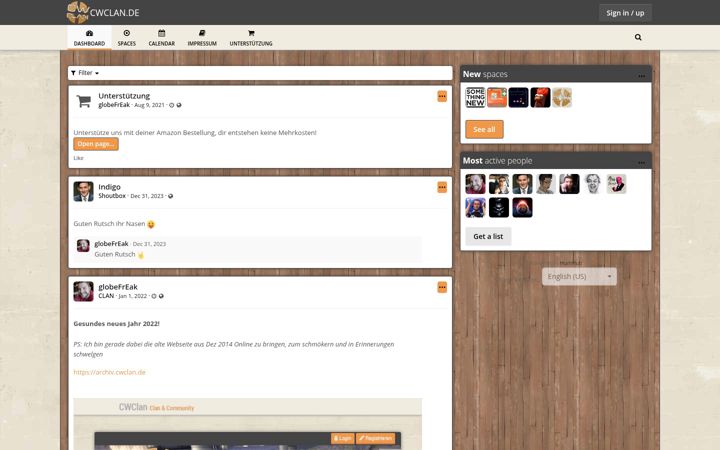 Screenshot of cwclan.de