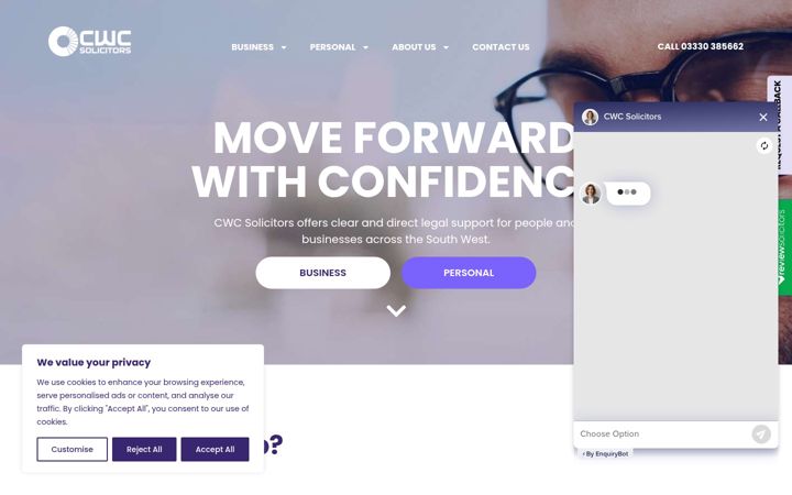 Screenshot of cwcsolicitors.co.uk
