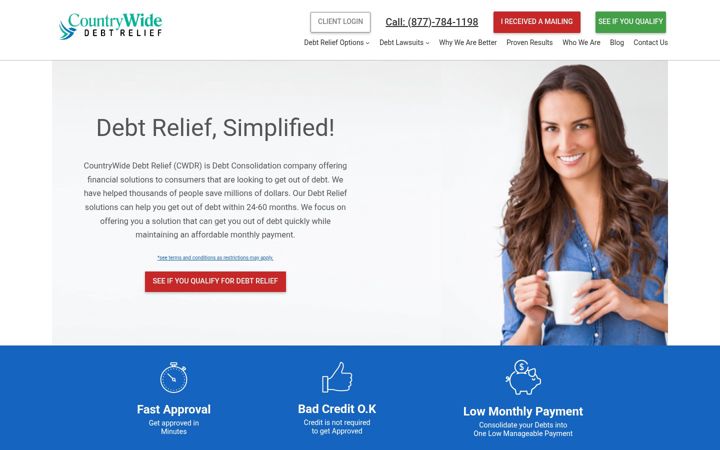 Screenshot of cwdebtrelief.com