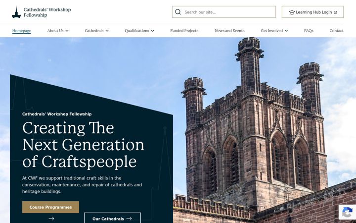 Captura de ecrã de cwfcathedrals.co.uk
