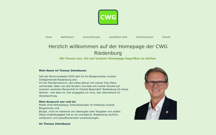 Screenshot of cwg-riedenburg.de