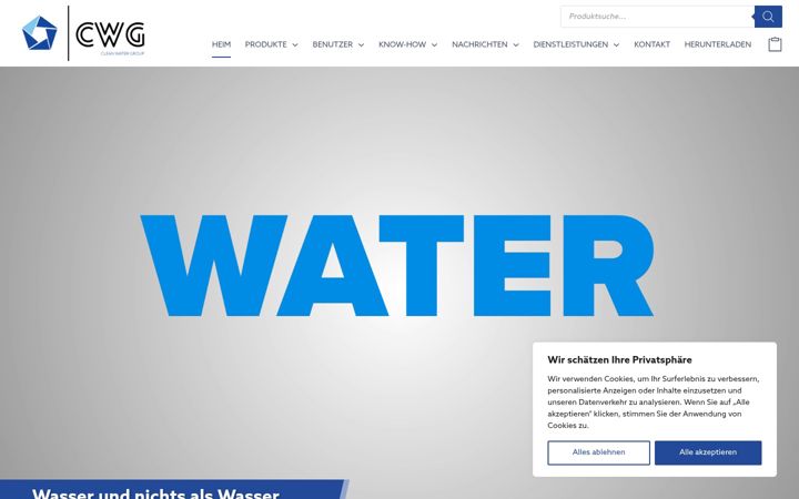 Screenshot of cwg-wasser.eu