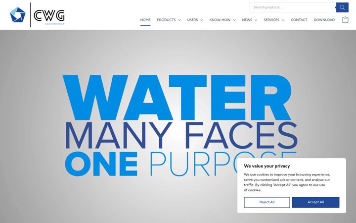 Screenshot of cwg-water.eu