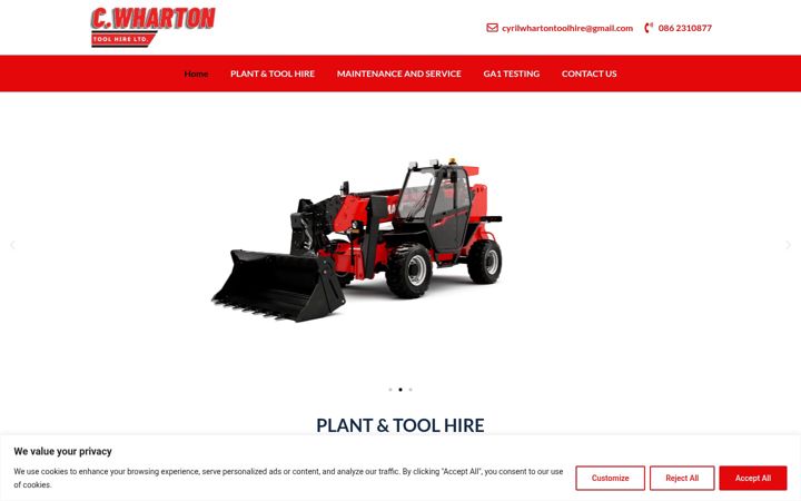 Screenshot of cwhartonplantservicesltd.com