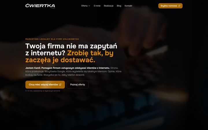 Screenshot of cwiertka.pl