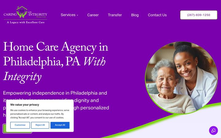 Screenshot of cwihomecare.com