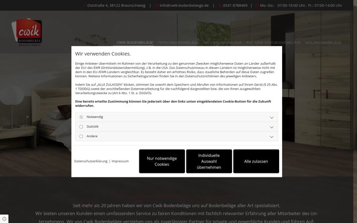 Screenshot of cwik-bodenbelaege.de