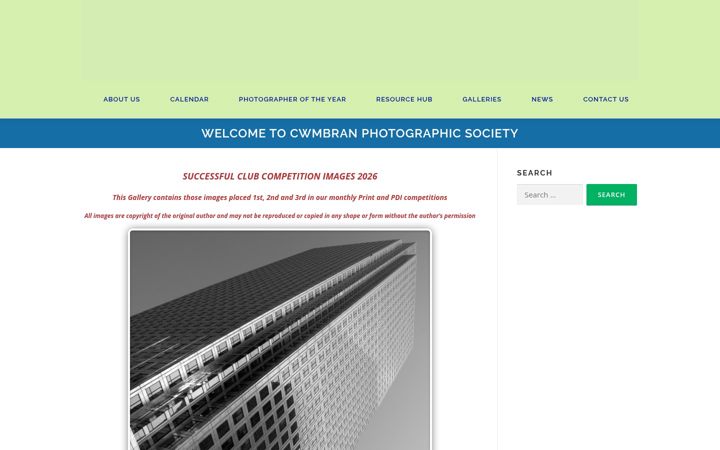 Screenshot of cwmbranphotosoc.org.uk