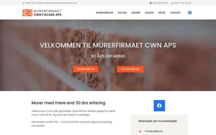 Screenshot of cwnmur.dk