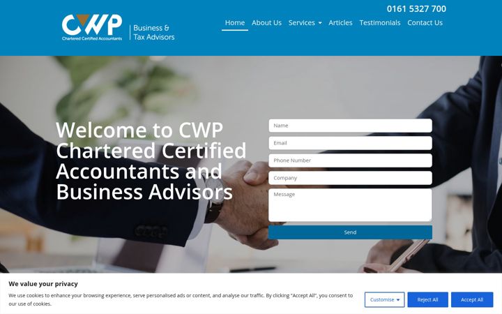Screenshot di cwpaccountants.co.uk