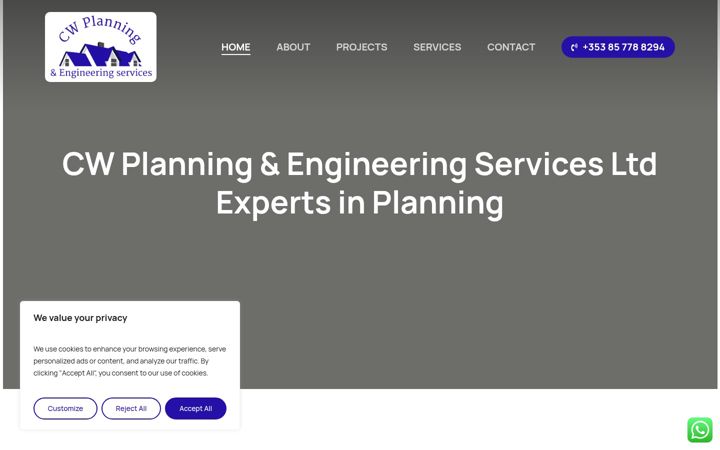 Screenshot van cwplanning.ie