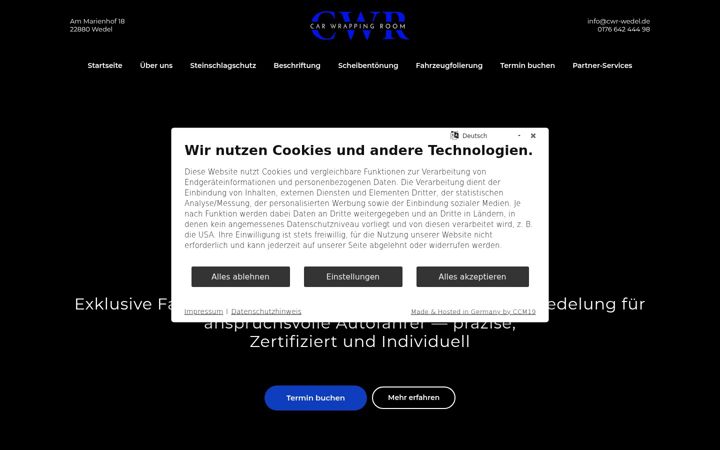 Screenshot of cwr-wedel.de