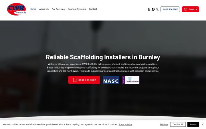 Screenshot von cwrscaffolding.co.uk