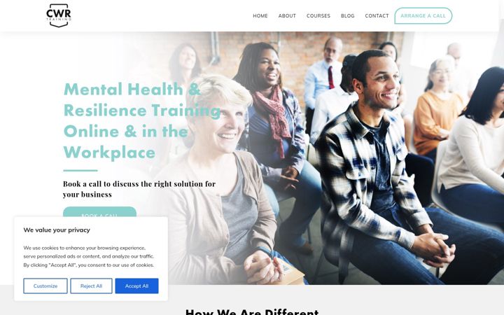 Screenshot von cwrtraining.co.uk