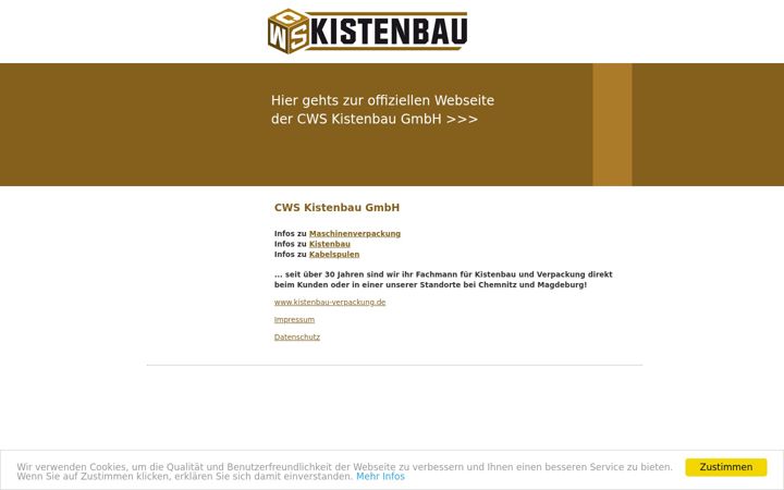 Screenshot of cws-kistenbau.de