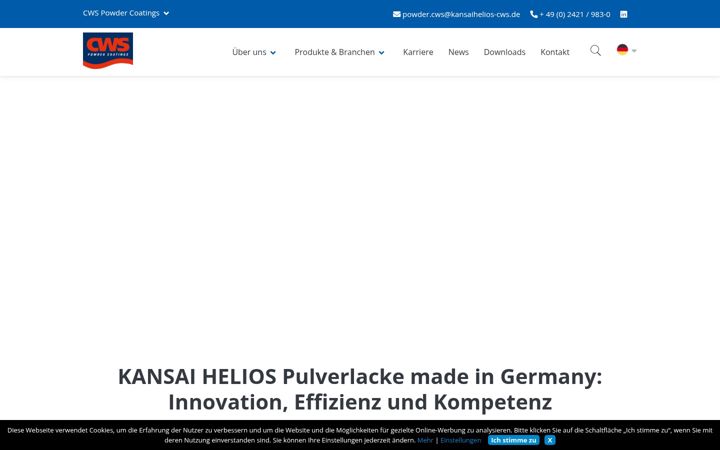 Screenshot of cws-powder.de