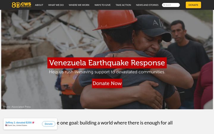 Screenshot of cwsglobal.org