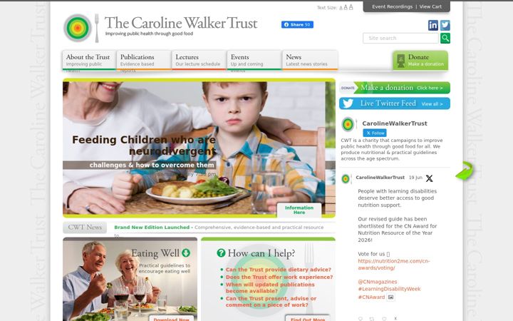 Screenshot von cwt.org.uk