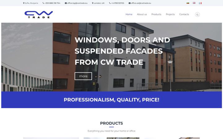Screenshot stránky cwtrade.eu
