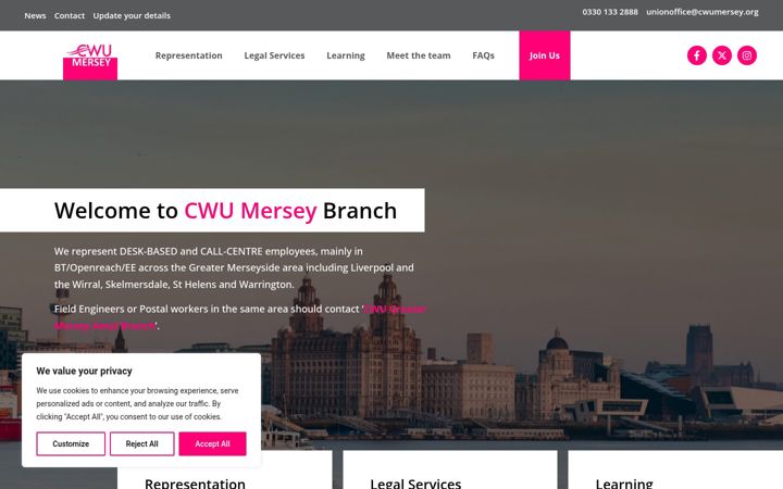 Screenshot di cwumersey.org
