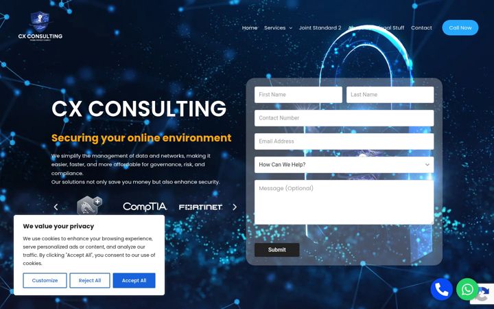 Snímek obrazovky cxconsulting.co.za