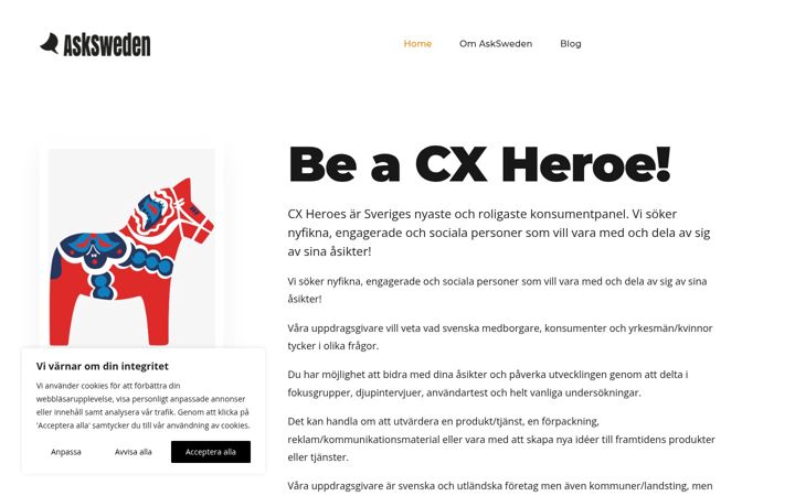 Screenshot of cxheroes.se