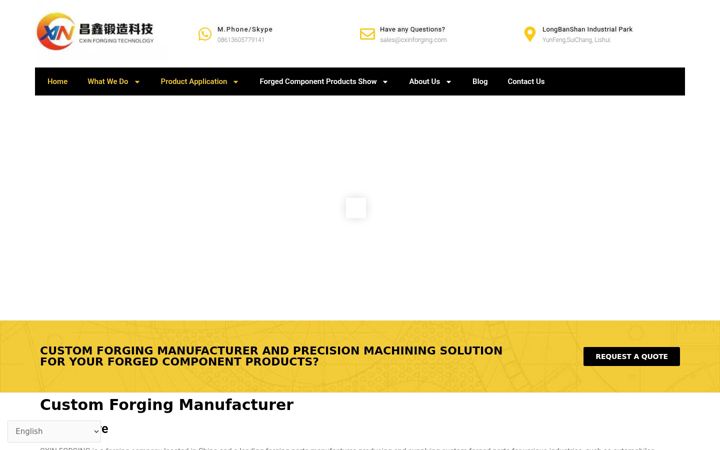 Screenshot of cxinforging.com