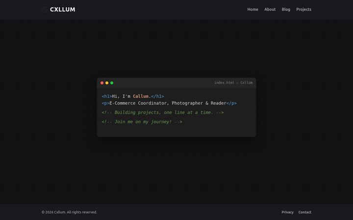 Screenshot of cxllum.com