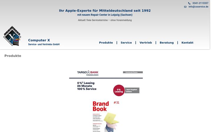 Screenshot of cxservice.de