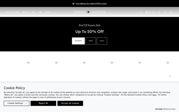 Screenshot of cy.tommy.com