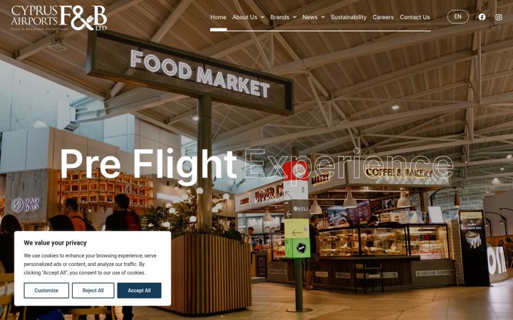 Screenshot of cyairports.com
