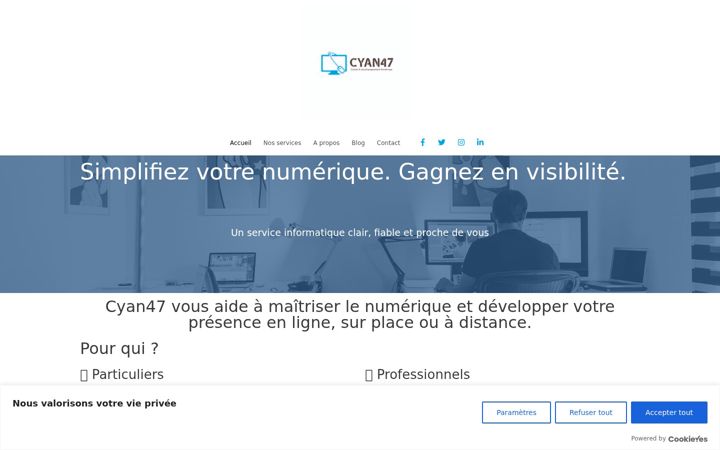 Screenshot of cyan47.fr