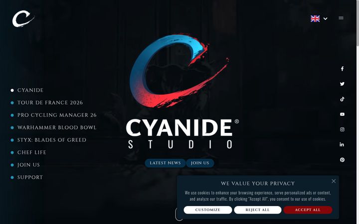 Screenshot of cyanide-studio.com