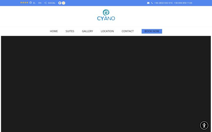 Screenshot of cyanohotel.com
