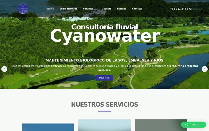 Screenshot of cyanowater.com