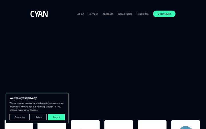Screenshot of cyansolutions.co.uk