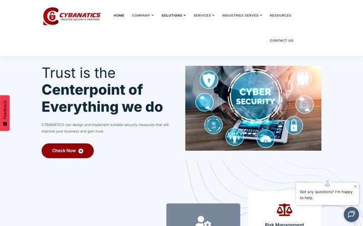 Screenshot of cybanatics.co.uk