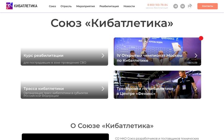 Screenshot ta' cybathletics.ru