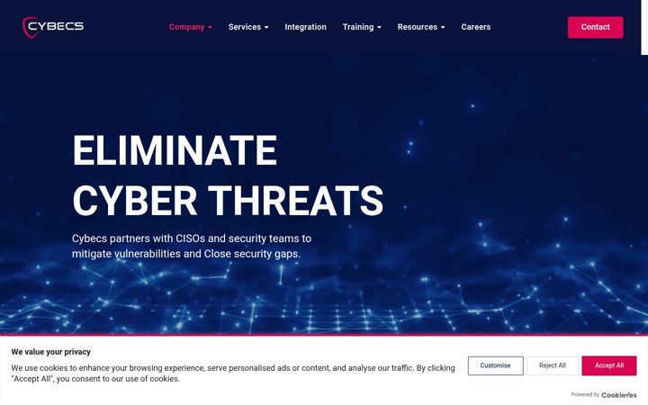 Screenshot of cybecs.com
