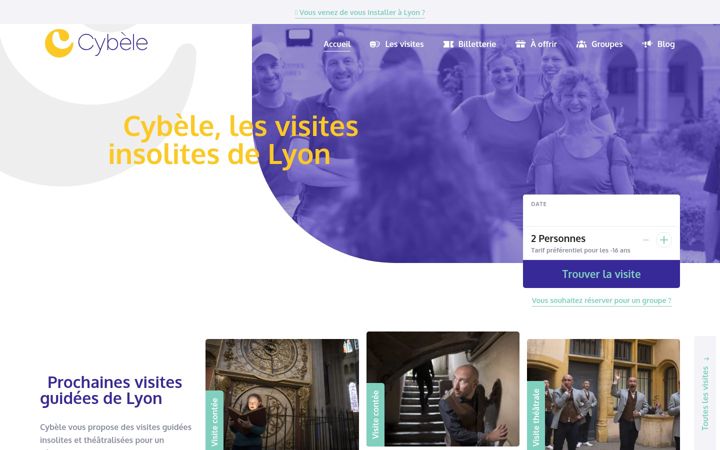 Screenshot of cybele-lyon.fr