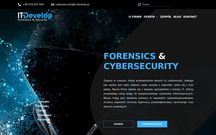 Skjermbilde av cyber-forensics.pl