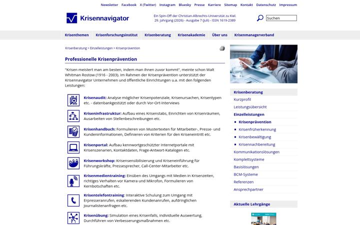 Screenshot of cyber-krisenkommunikation.de