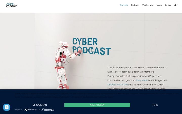 Screenshot of cyber-podcast.de