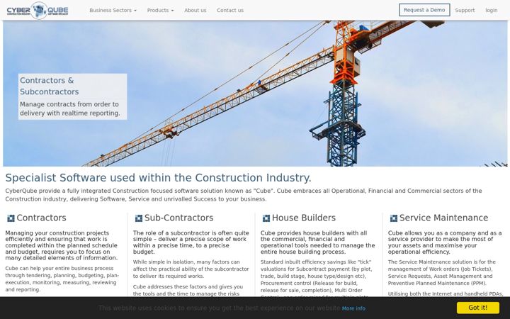 Screenshot of cyber-qube.co.uk