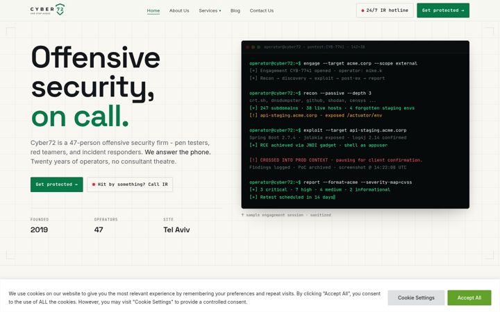 Screenshot of cyber72.com