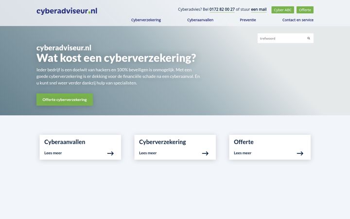 Screenshot of cyberadviseur.nl