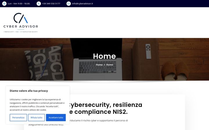 Screenshot of cyberadvisor.it