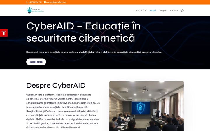 Screenshot of cyberaid.eu